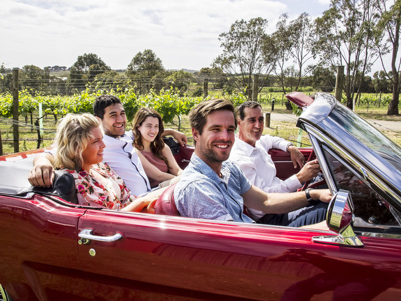 Winery tour in Mustang convertible